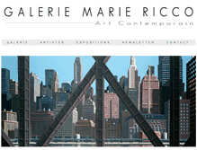 Tablet Screenshot of galeriemariericco.com